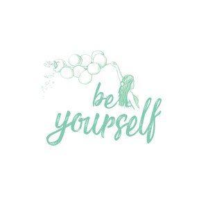 Fotografie Be yourself - Blue, 30 × 40 cm