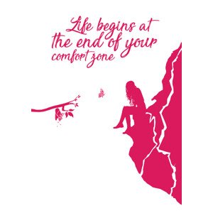 Ilustrace Life begins - Pink, 30 × 40 cm