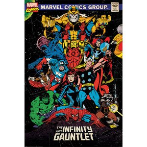 Plakát, Obraz - Marvel Retro - The Infinity Gauntlet, 61 × 91.5 cm
