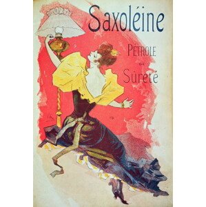 Obrazová reprodukce Poster advertising 'Saxoleine', safety lamp oil, Jules Cheret, 26.7 × 40 cm