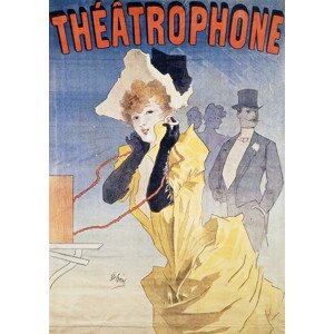 Obrazová reprodukce Poster Advertising the 'Theatrophone', Jules Cheret, 26.7 × 40 cm