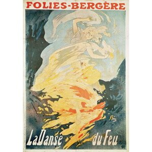 Obrazová reprodukce Folies Bergere: la Danse du Feu, France 1897, Jules Cheret, 26.7 × 40 cm