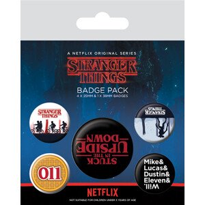 Plackový set Stranger Things - Upside Down