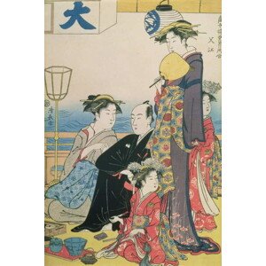 Obrazová reprodukce Women of the Gay Quarters, Torii Kiyonaga, 26.7 × 40 cm