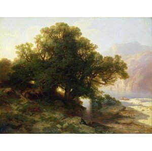 Obrazová reprodukce View of Lake Thuner, 1854, Alexandre Calame, 40 × 30 cm
