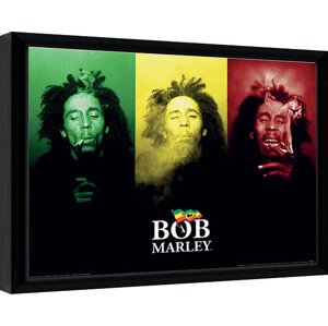 Obraz na zeď - Bob Marley - Tricolour Smoke, 40 × 30 cm