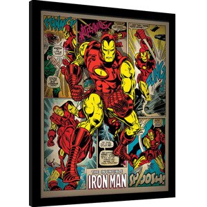 Obraz na zeď - Iron Man - Retro, 34.3 × 44.5 cm