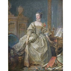 Obrazová reprodukce Madame de Pompadour (1721-64), Francois Boucher, 30 × 40 cm