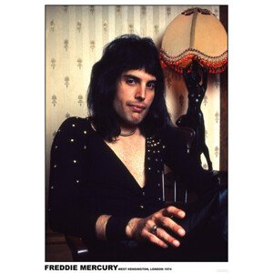 Plakát, Obraz - Freddie Mercury - London 1974, 59.4 × 84.1 cm