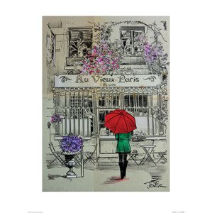 Umělecký tisk Loui Jover - Au Vieux Paris, 60 × 80 cm