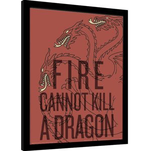 Obraz na zeď - Hra o Trůny (Game of Thrones) - Fire Cannot Kill The Dragon, 34.3 × 44.5 cm