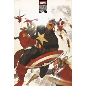 Plakát, Obraz - Marvel - 80 Years Avengers, 61 × 91.5 cm