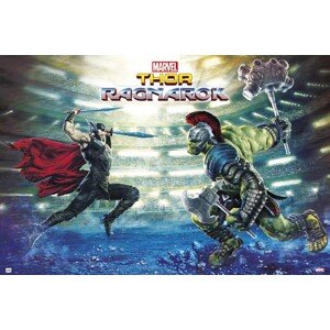 Plakát, Obraz - Thor Ragnarok - Battle, 91.5 × 61 cm