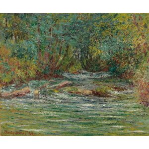Obrazová reprodukce The River Epte at Giverny, Summer; La riviere de l'Epte a Giverny, l'ete, Monet, Claude, 40 × 33 cm