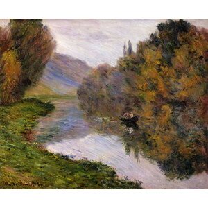 Obrazová reprodukce Boat on the Seine near Jeufosse,, Monet, Claude, 40 × 32.8 cm