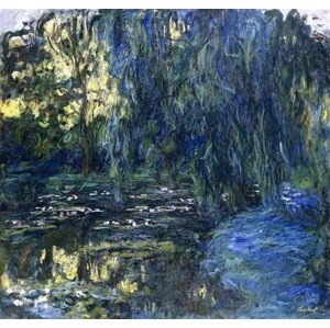 Obrazová reprodukce View of the Lilypond with Willow, c.1917-1919, Monet, Claude, 40 × 40 cm