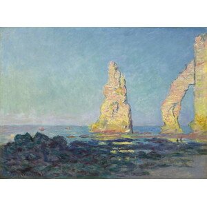 Obrazová reprodukce The Needle of Etretat, Low Tide; Aiguille d'Etretat, maree basse, Monet, Claude, 40 × 30 cm