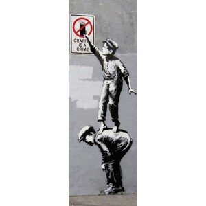 Plakát, Obraz - Grafitti Is A Crime, Banksy, 53 × 158 cm