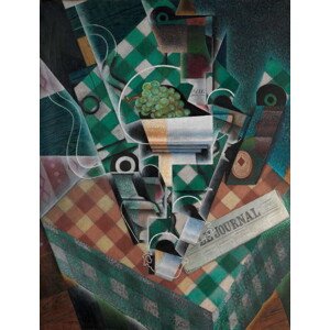 Obrazová reprodukce Still Life with Checked Tablecloth, 1915, Gris, Juan, 30 × 40 cm