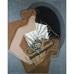 Obrazová reprodukce Woman with Basket, Gris, Juan, 30 × 40 cm