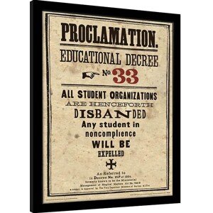 Obraz na zeď - Harry Potter - Educational Decree No. 33, 34.3 × 44.5 cm