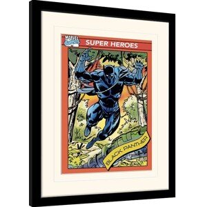 Obraz na zeď - Marvel Comics - Black Panther Trading Card, 34.3 × 44.5 cm