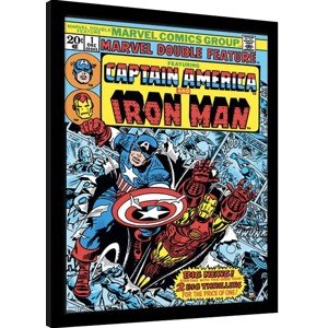 Obraz na zeď - Marvel Comics - Captain America and Iron Man, 34.3 × 44.5 cm