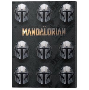 Obraz na plátně Star Wars: The Mandalorian - Helmets, 2 - 30×40 cm