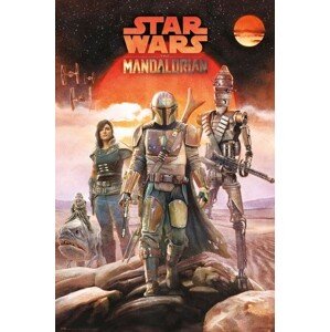 Plakát, Obraz - Star Wars: Mandalorian - Crew, 61 × 91.5 cm