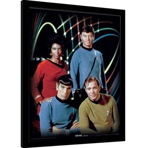 Obraz na zeď - Star Trek - Kirk, Spock, Uhura & Bones, 34.3 × 44.5 cm
