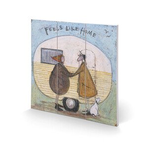 Dřevěný obraz Sam Toft - Feels Like Home, 30 × 30 cm