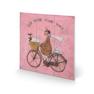 Dřevěný obraz Sam Toft - Go Your Own Way, 30 × 30 cm