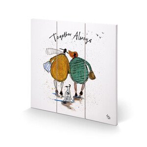 Dřevěný obraz Sam Toft - Together Always, 30 × 30 cm