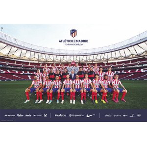 Plakát, Obraz - Atletico Madrid 2019/2020 - Team, 61 × 91.5 cm