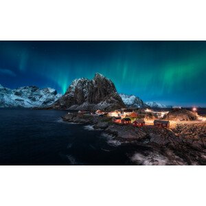 Fotografie Dancing over Hamnoy, Javier de la, 40 × 24.3 cm