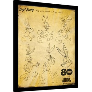 Obraz na zeď - Looney Tunes - Bugs Bunny The Evolution Of An Icon, 34.3 × 44.5 cm