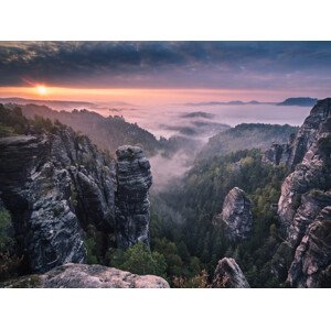 Fotografie Sunrise on the Rocks, Andreas Wonisch, 40 × 30 cm