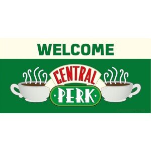 Plechová cedule Přátelé - Welcome to Central Perk, 60 × 30 cm
