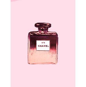 Ilustrace Chanel No.5 pink, Finlay & Noa, 30 × 40 cm