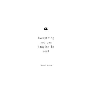 Ilustrace Picasso quote, Finlay & Noa, 30 × 40 cm