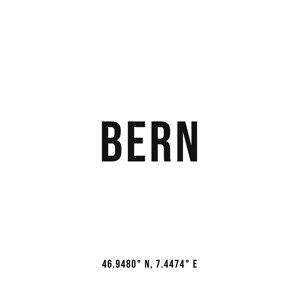 Ilustrace Bern simple coordinates, Finlay & Noa, 30 × 40 cm