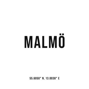 Ilustrace Malmo simple coordinates, Finlay & Noa, 30 × 40 cm