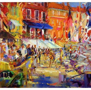 Obrazová reprodukce Port Promenade, Saint-Tropez, Graham, Peter, 40 × 40 cm