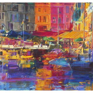 Obrazová reprodukce Honfleur Harbour, 2011, Graham, Peter, 40 × 40 cm