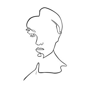 Ilustrace Ritrato, Hugo Jurčík, 40 × 40 cm