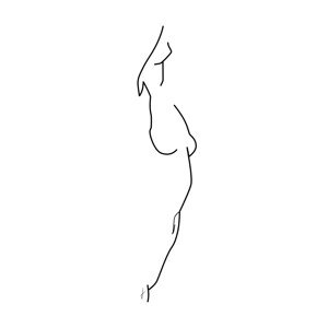 Ilustrace Nudo, Hugo Jurčík, 40 × 40 cm