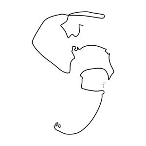 Ilustrace Elefante, Hugo Jurčík, 40 × 40 cm