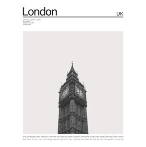 Ilustrace City London1, Finlay & Noa, 30 × 40 cm