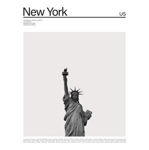 Ilustrace City New York 1, Finlay & Noa, 30 × 40 cm