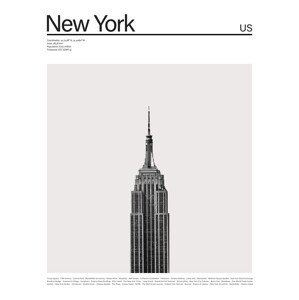Ilustrace City New York 2, Finlay & Noa, 30 × 40 cm